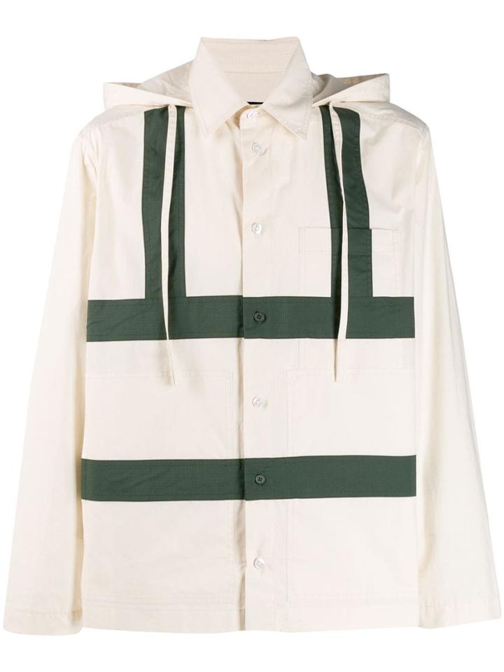 Craig Green Colour-block Hooded Shirt - Neutrals