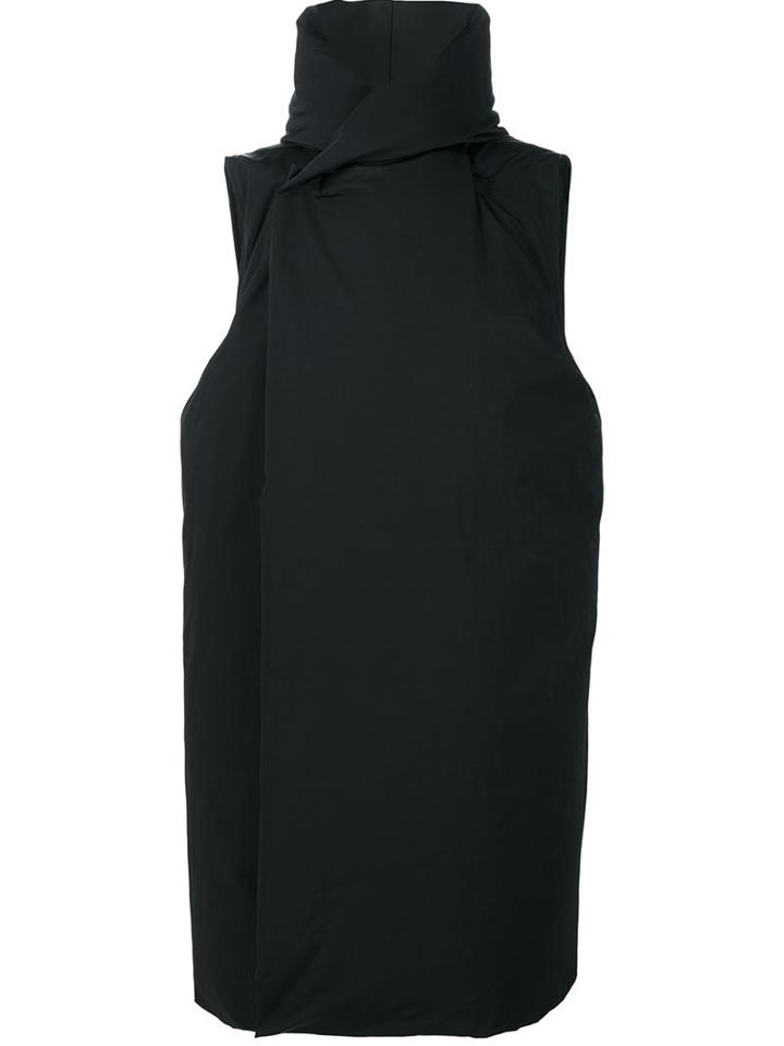 Rick Owens Sleeveless Padded Coat, Men's, Size: 48, Black, Cotton/polyamide
