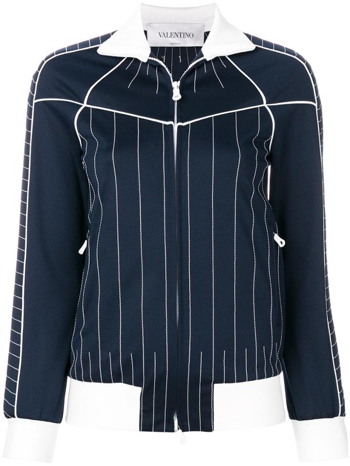 Valentino Stripe Detail Jacket - Blue
