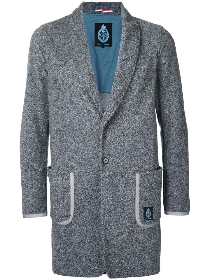 Guild Prime Long Blazer, Men's, Size: 1, Grey, Cotton/polyester