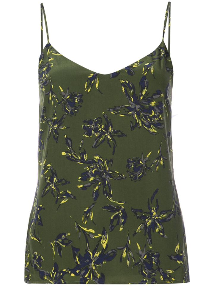 L'agence Floral Print Camisole - Green