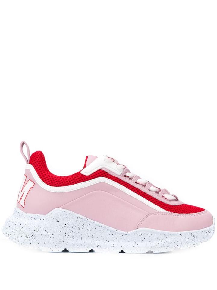 Msgm Logo Low-top Sneakers - Pink