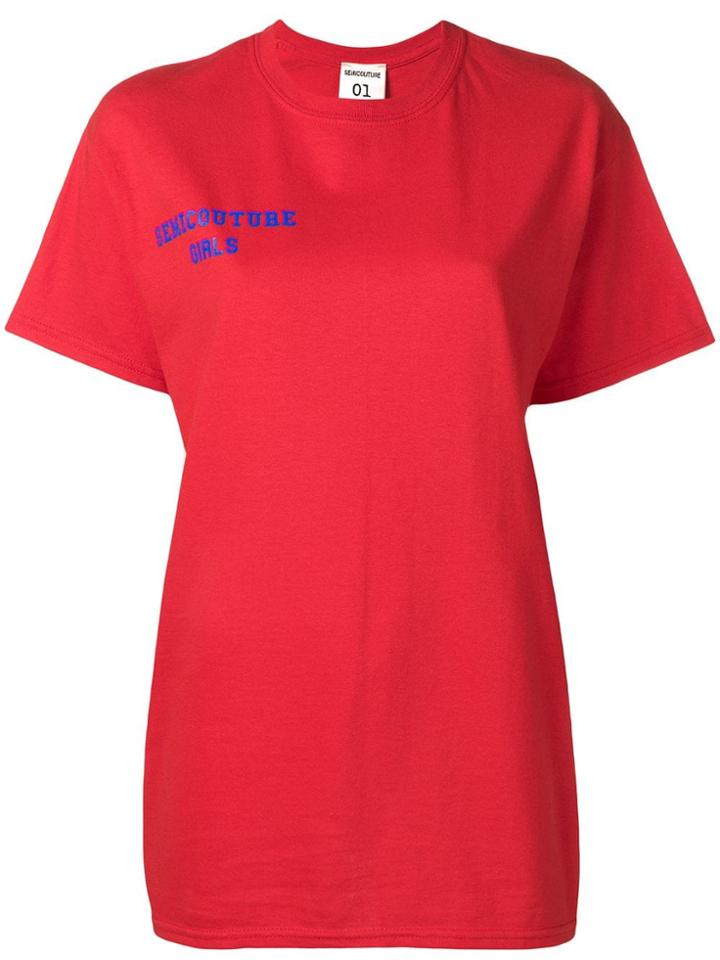 Semicouture 'gaia' T-shirt - Red