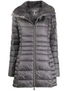 Save The Duck Faux-fur Lined Padded Coat - Grey