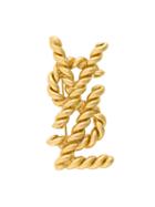Yves Saint Laurent Vintage Collectable Twisted Ysl Brooch, Women's, Metallic