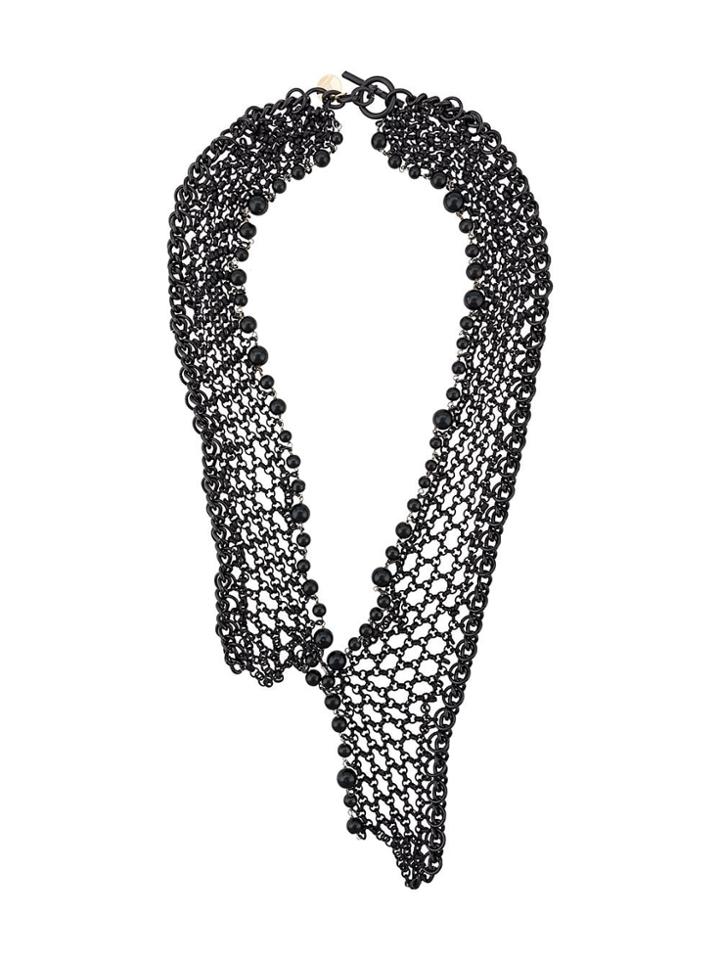 Silvia Gnecchi Mesh Effect Necklace - Black