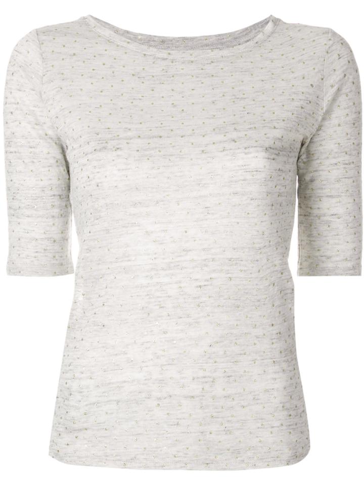 Bellerose Cropped Sleeve Top - Grey
