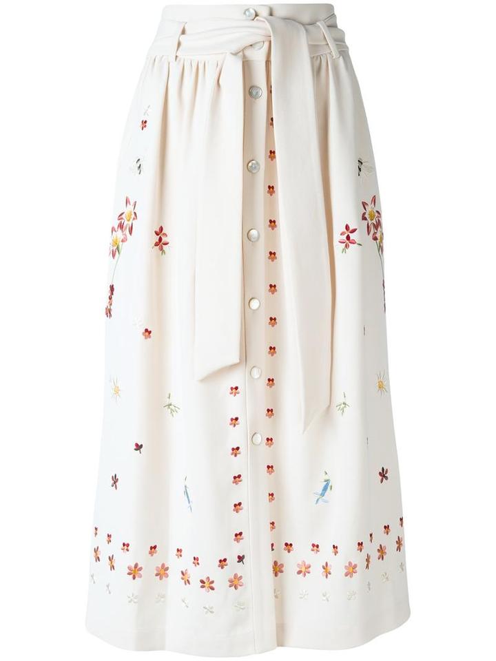 Temperley London Juniper Skirt, Women's, Size: 10, Nude/neutrals, Viscose/polyester