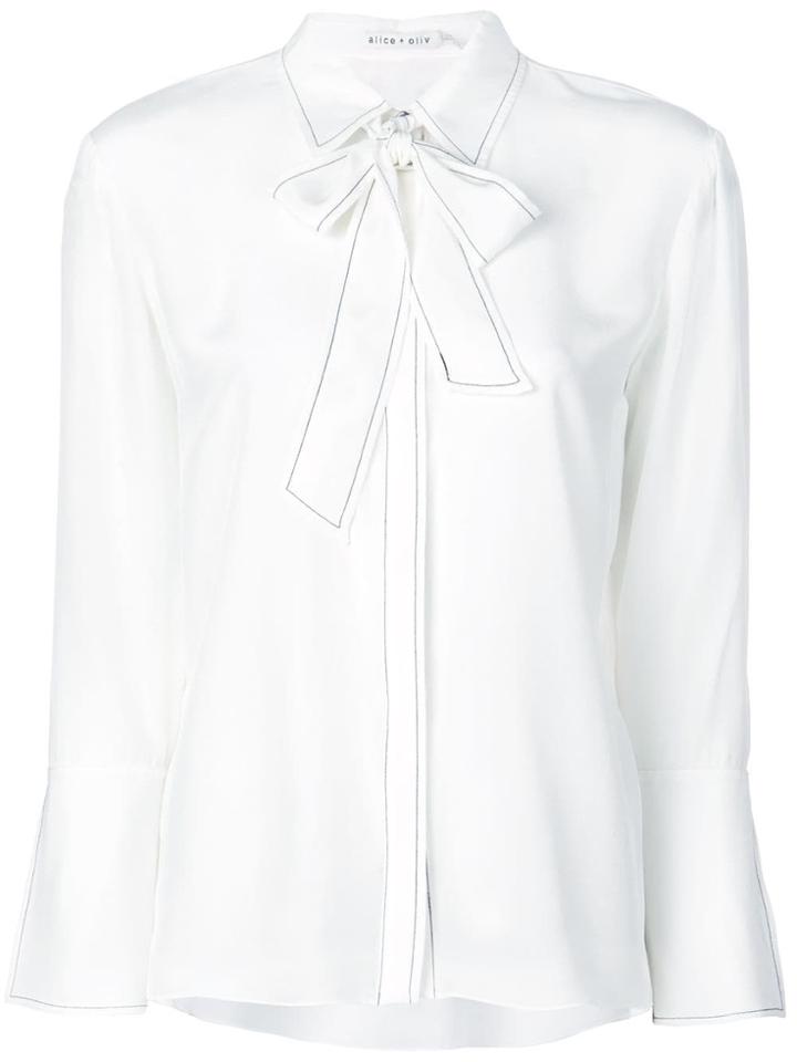 Alice+olivia Bow Detail Blouse - White