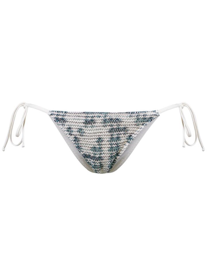 Cecilia Prado - Knit Bikini Bottom - Women - Acrylic/lurex/viscose - M, White, Acrylic/lurex/viscose