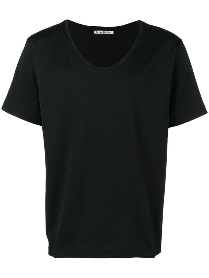 Acne Studios News Scoop Neck T-shirt - Black