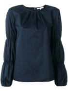 Tibi Top With Gathered Sleeves - Blue
