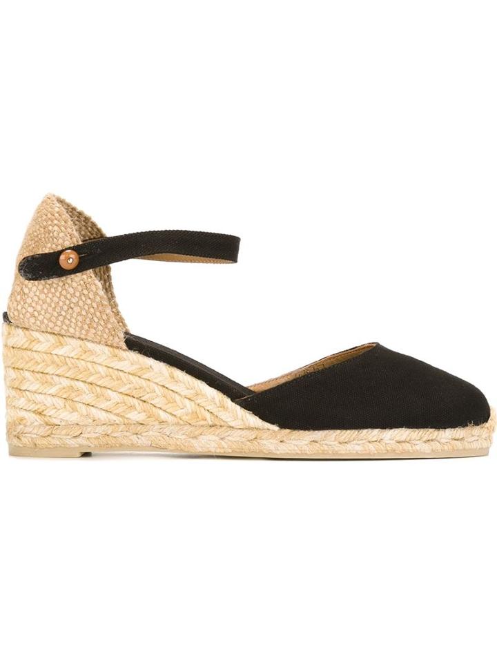 Castañer Wedged Espadrilles, Women's, Size: 40, Black, Cotton/jute/rubber