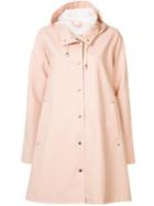 Stutterheim - Flare Hooded Raincoat - Women - Cotton/polyester/pvc - Xs, Pink/purple, Cotton/polyester/pvc