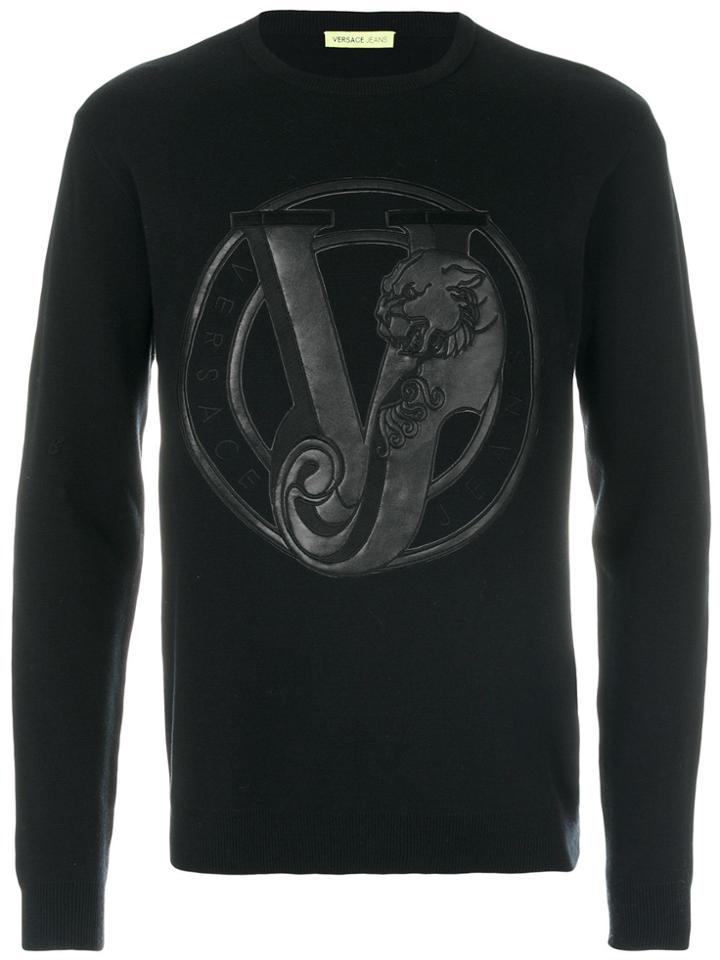 Versace Jeans Logo Print Sweatshirt - Black