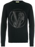 Versace Jeans Logo Print Sweatshirt - Black