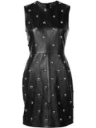 Alexander Wang Studded Dress, Women's, Size: 4, Black, Polyester/lamb Skin/spandex/elastane