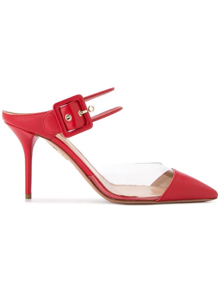 Aquazzura Optic Mules 85 - Red
