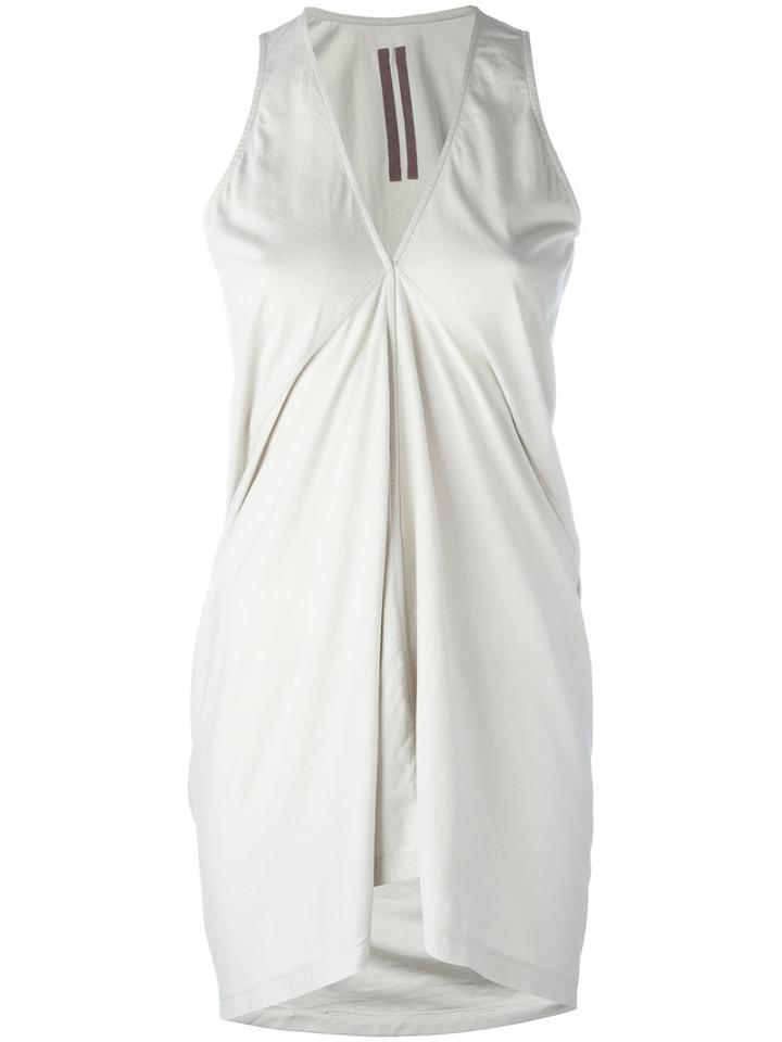 Rick Owens Drkshdw V-neck Top, Women's, Size: Xs, Nude/neutrals, Cotton