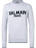 Balmain Logo Jumper - Grey