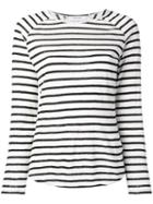 Frame Longsleeved Striped Jumper - White