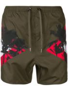 Neil Barrett Side Panelled Swim Shorts - Green