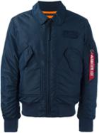 Alpha Industries Padded Bomber Jacket, Adult Unisex, Size: Medium, Blue, Nylon/polyester