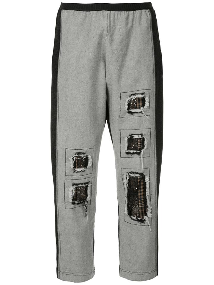 Antonio Marras Contrast Panel Jeans - Grey
