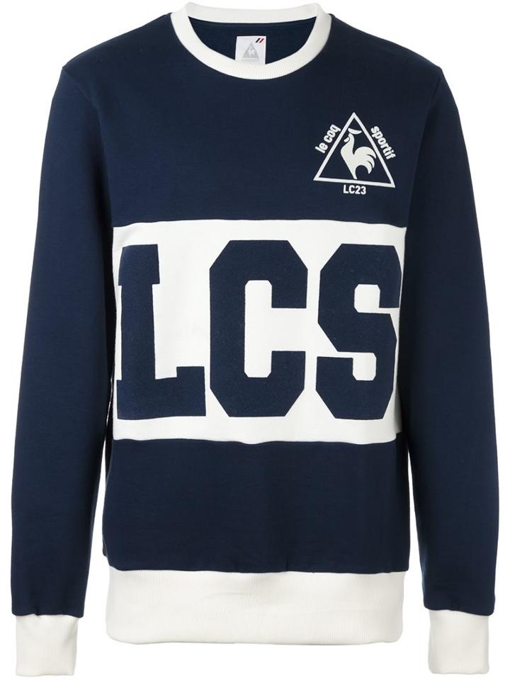 Le Coq Sportif Logo Print Sweatshirt, Men's, Size: Xl, Blue, Cotton