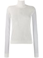 Maison Margiela Turtle-neck Fitted Sweater - White