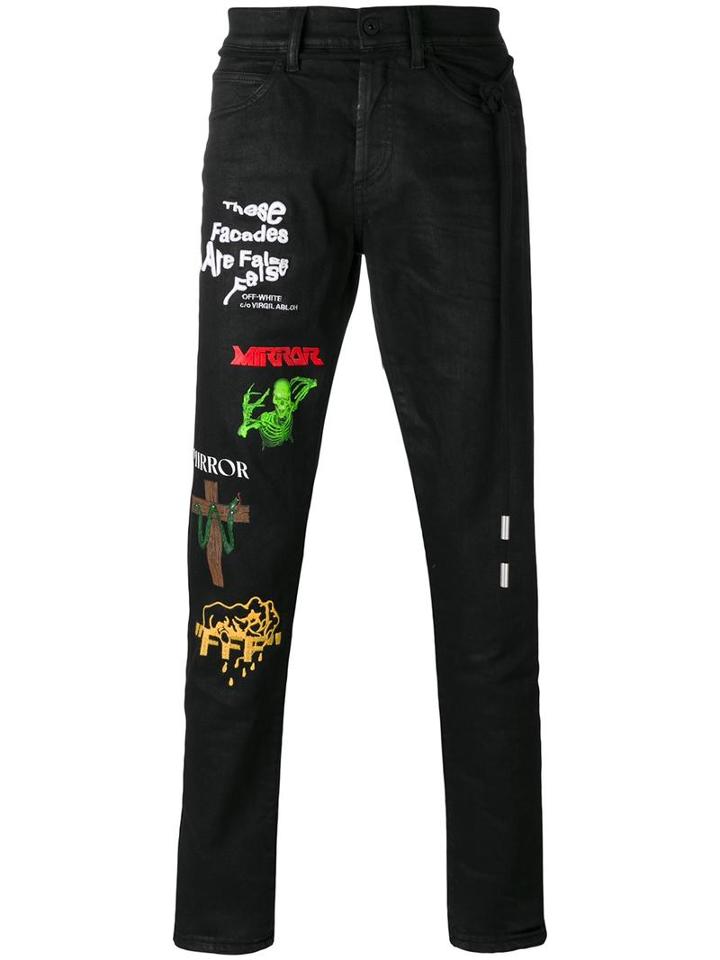 Off-white Rock Jeans, Men's, Size: 31, Black, Cotton/polyester/spandex/elastane