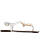Dolce & Gabbana Coin Embellished Sandals - White