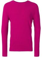 Drumohr Ribbed Knit Crew Neck Sweater - Pink