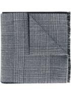 Houndstooth Knitted Scarf - Men - Wool - One Size, Black, Wool, Alexander Mcqueen