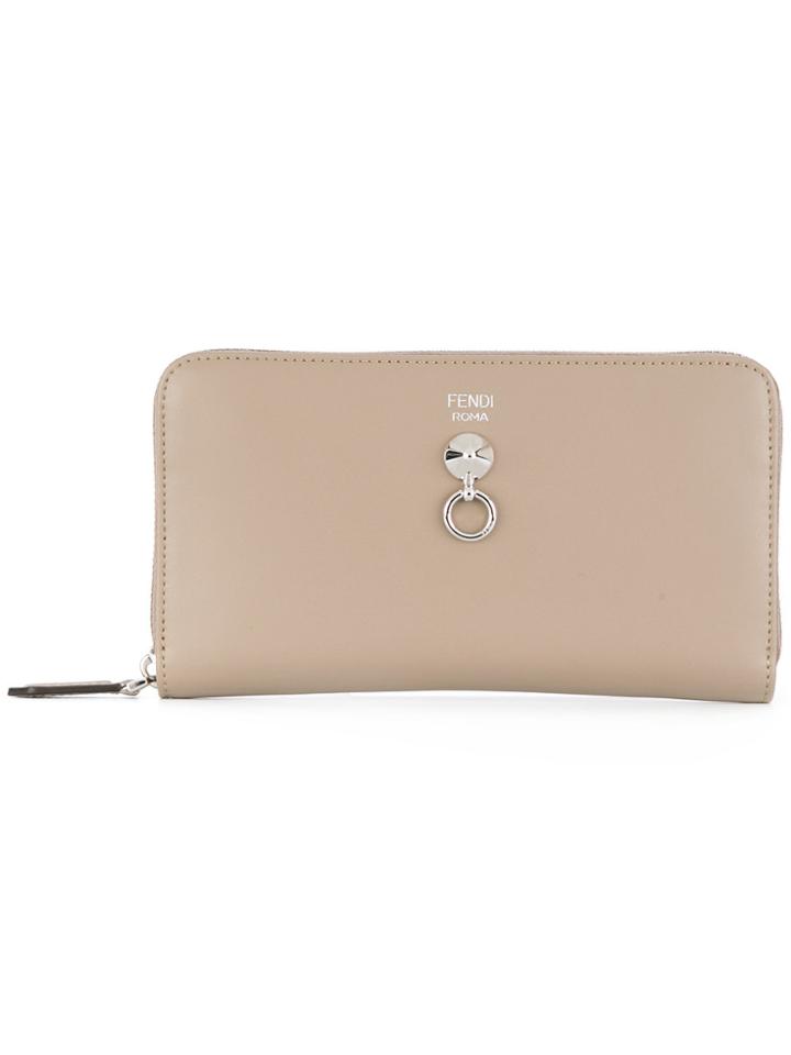 Fendi Zip-around Wallet - Nude & Neutrals