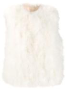 Yves Salomon Feathered Gilet - White
