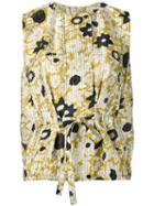 Christian Wijnants - Sleeveless Floral Top - Women - Polyester - 38, Women's, Yellow/orange, Polyester