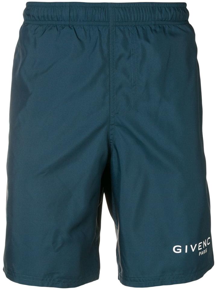 Givenchy Logo Swim Shorts - Blue