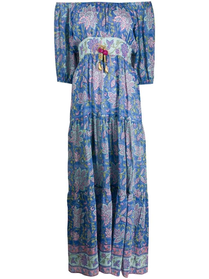 Alicia Bell Elle Floral Off Shoulder Dress - Blue