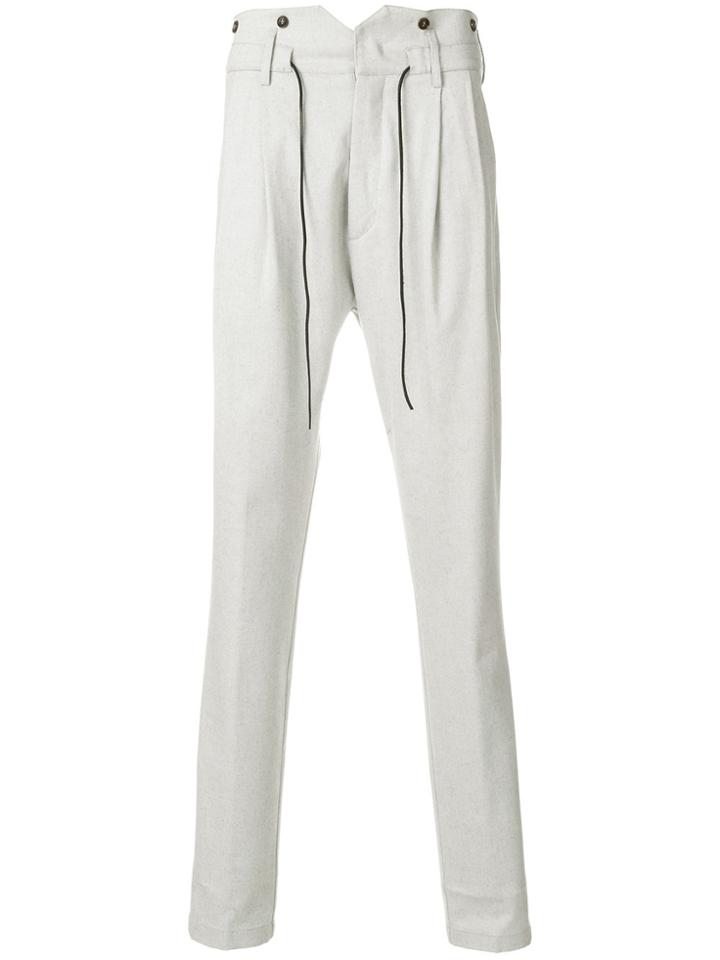 Al Duca D'aosta 1902 Drawstring Fastening Trousers - Grey