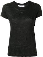 Iro Scalloped Collar T-shirt - Black