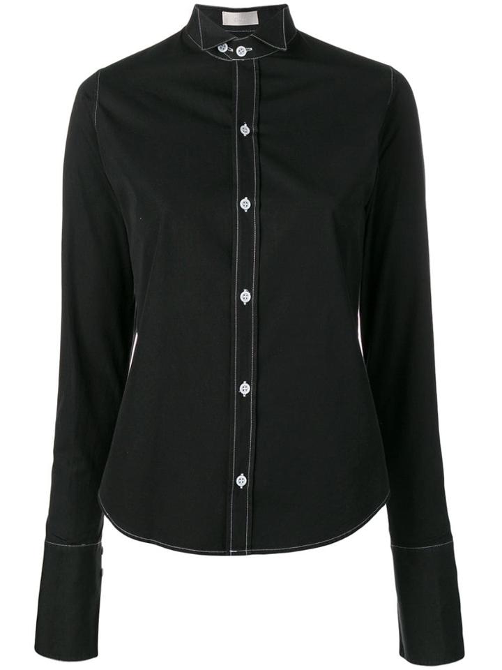 Christian Dior Vintage Contrast Stitching Detailed Shirt - Black