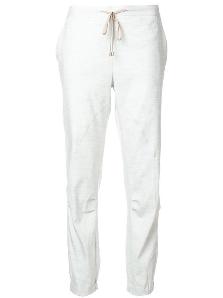 Lorena Antoniazzi Drawstring Waist Cropped Trousers - Grey