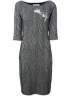 Blumarine Herringbone Knit Dress, Women's, Size: 44, Black, Polyamide/polyester/viscose/wool