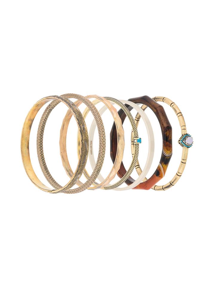 Iosselliani Elegua Set Of Bracelets - Metallic