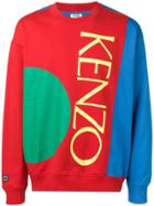 Kenzo Contrast Panels Sweatshirt - Red