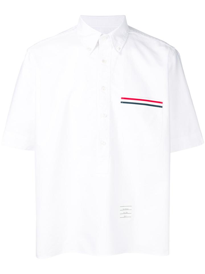 Thom Browne Striped Pocket Shirt - White