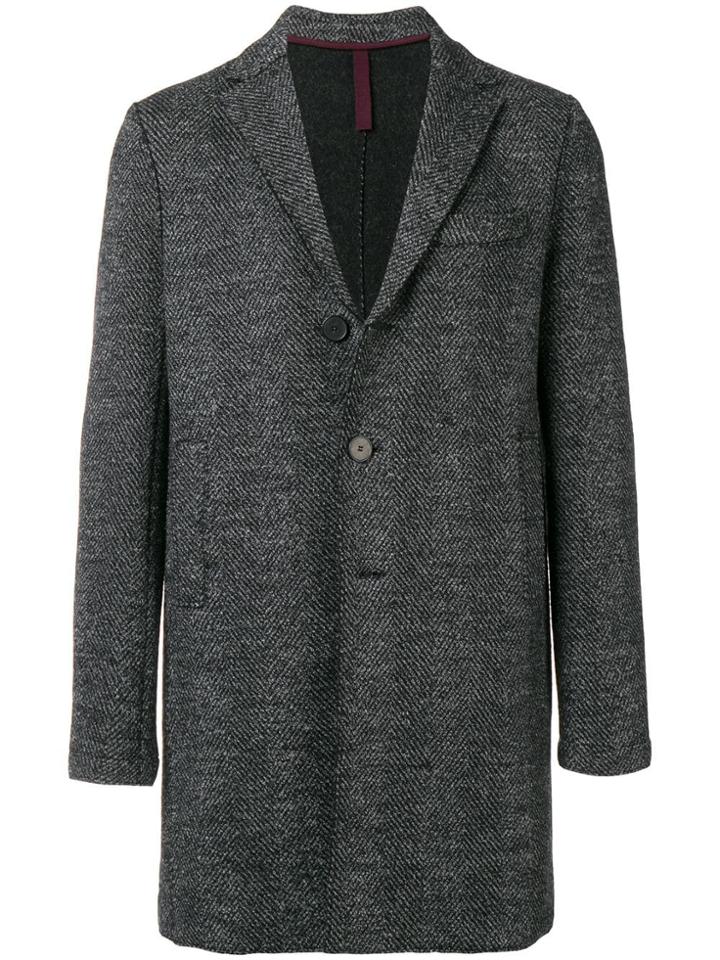 Harris Wharf London Herringbone Coat - Grey