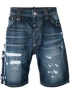 Philipp Plein - So High Denim Shorts - Men - Cotton/polyester - 32, Blue, Cotton/polyester