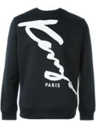 Kenzo Signature Print Sweatshirt, Men's, Size: Xxl, Black, Cotton/polyester